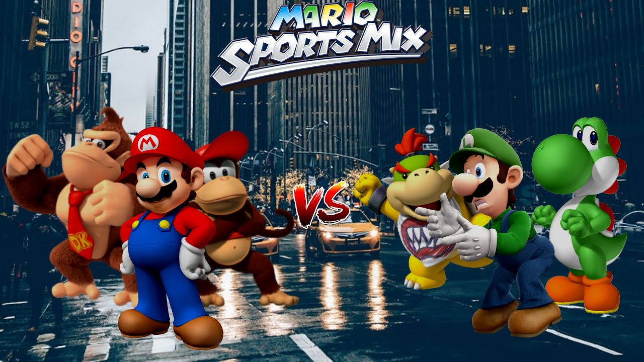 Mario Sports Mix - Dodgeball (3 players, Hard CPU) Exhibition Match Ep. 575