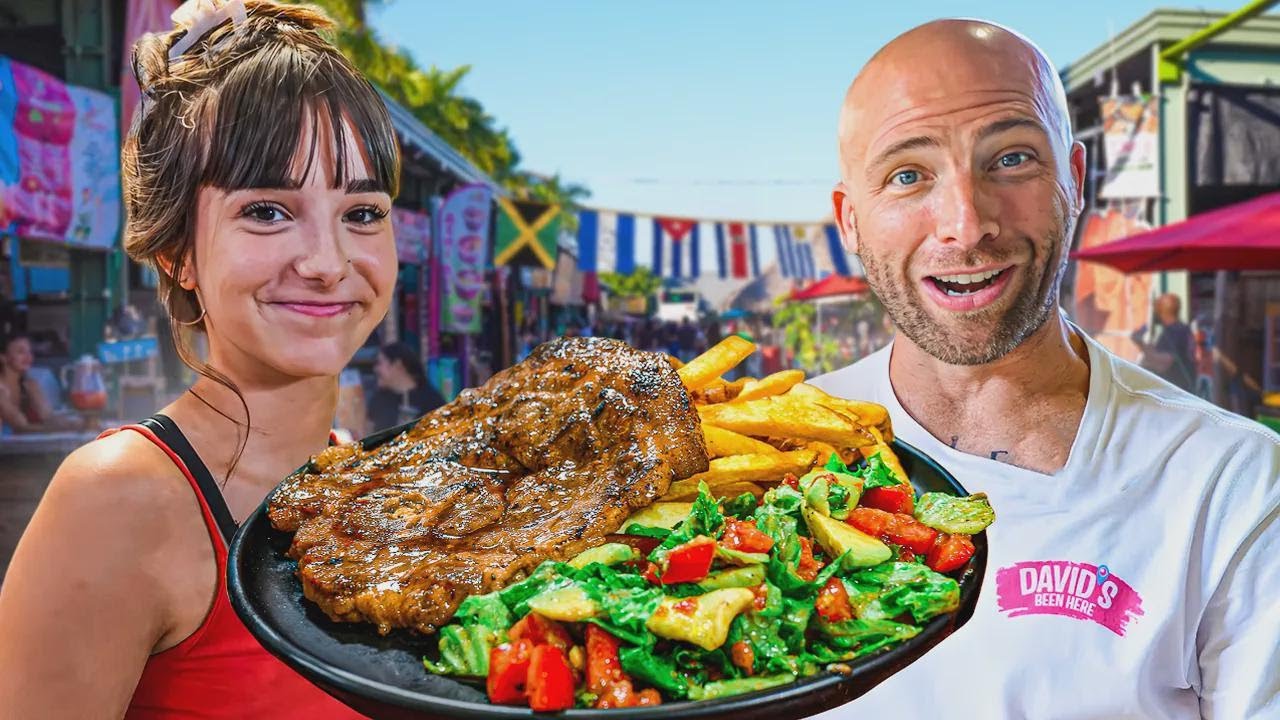 ¡Probando todo en el mercado más grande de Florida! Maratón de comida total
