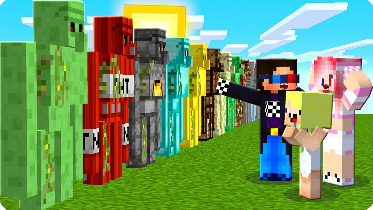 😱МЫ НАШЛИ 50 РЕДКИХ ЖЕЛЕЗНЫХ ГОЛЕМОВ В МАЙНКРАФТ! ШЕДИ ЛЕСКА И НУБИК MINECRAFT