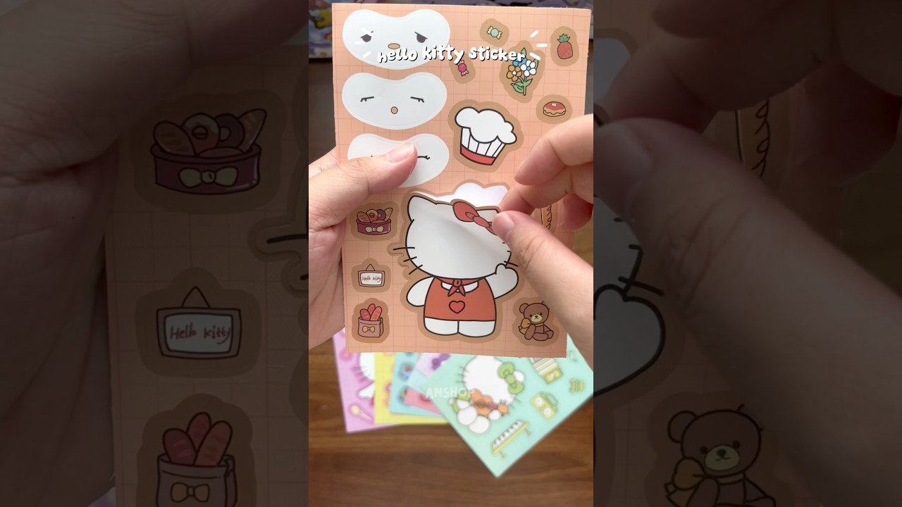 Hello Kitty Character Face Change Stickers | Sticker Thay Đổi Mặt Hello Kitty Dễ Thương #shorts