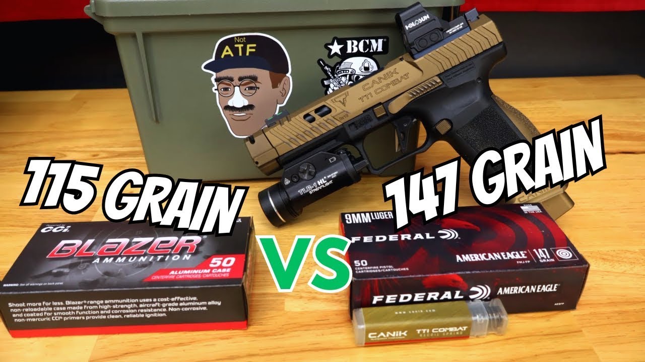 Тест отдачи Canik TTI Combat: 147-грановые и 115-грановые патроны TLR-1 HL