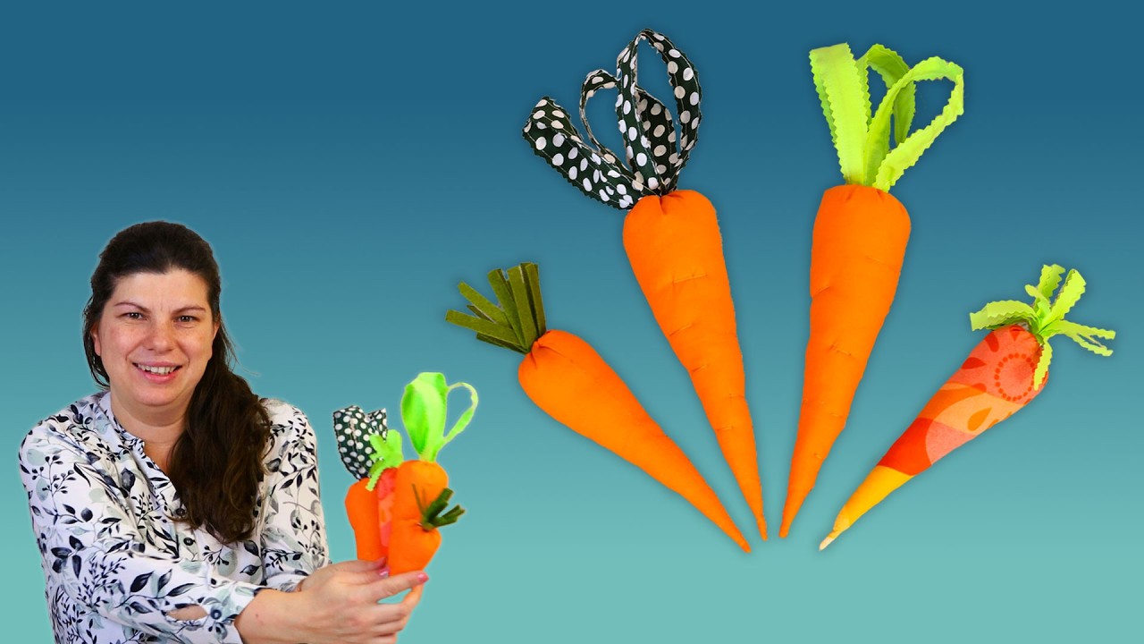 DIY Fabric Carrot (Large or Small) // Easy sewing pattern