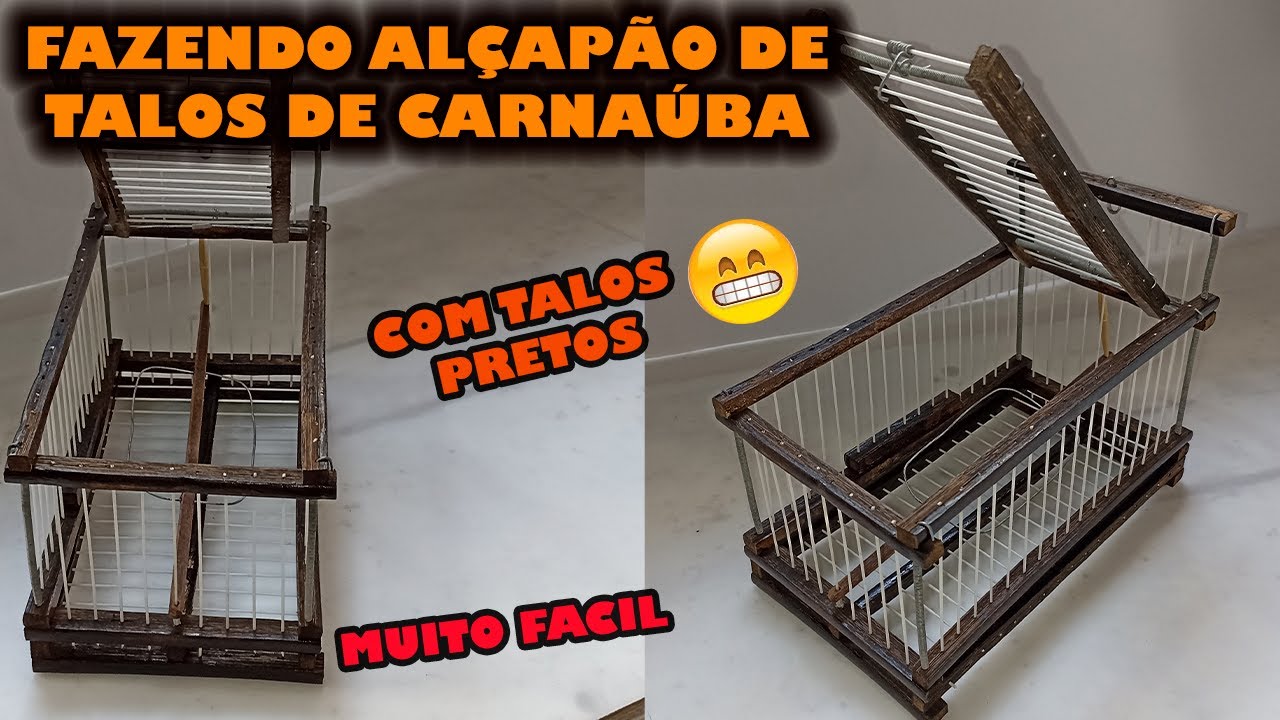FAZENDO ALÇAPÃO DE UMA BOCA, PEGADEIRA DE TALOS DE CARNAÚBA, ESTILO YPÉ