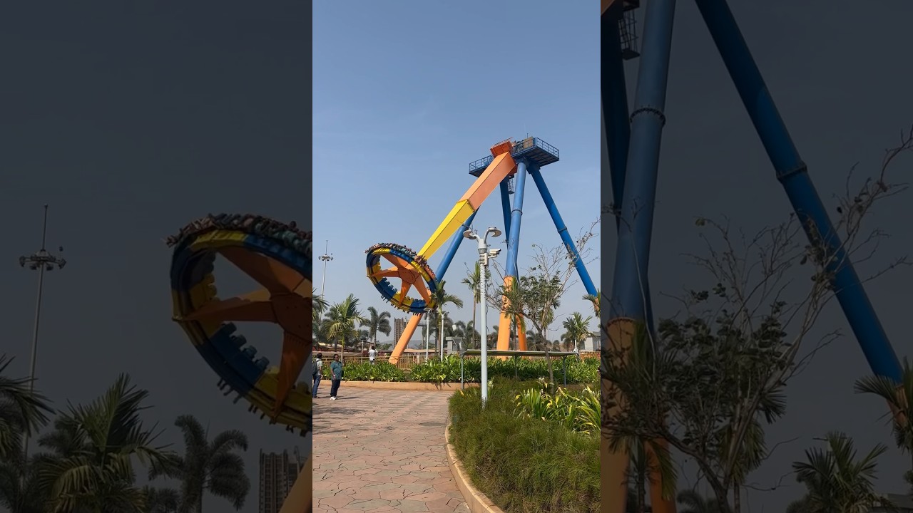 Giant Frisbee || Wet n Joy || High thrill ride #amusementpark #wetnjoy