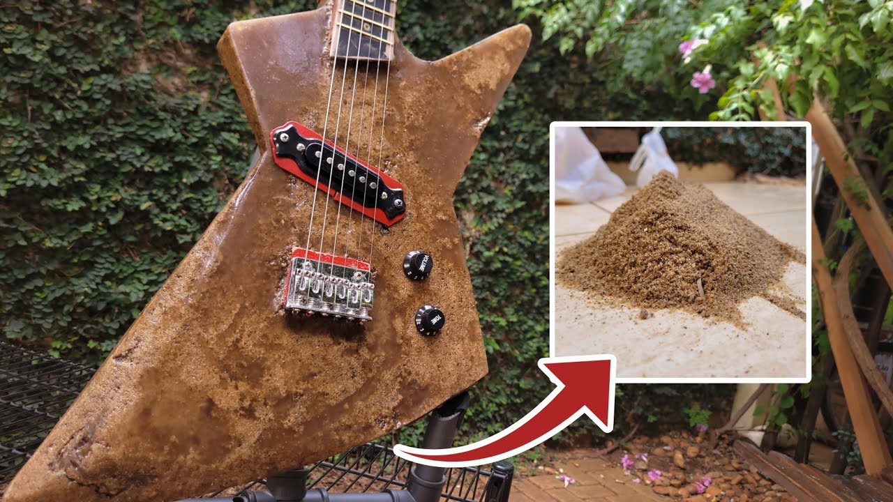 FIZ UMA GUITARRA COM AREIA!