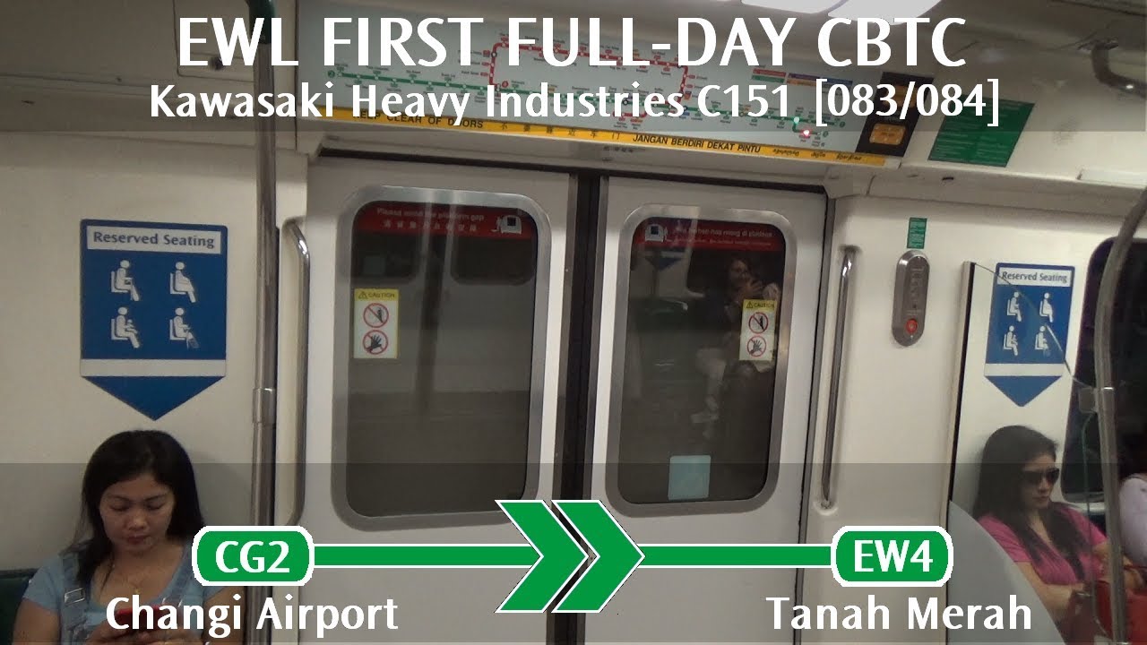 [EWL First Full-Day CBTC] SMRT C151 [083/084]: Changi Airport → Tanah Merah