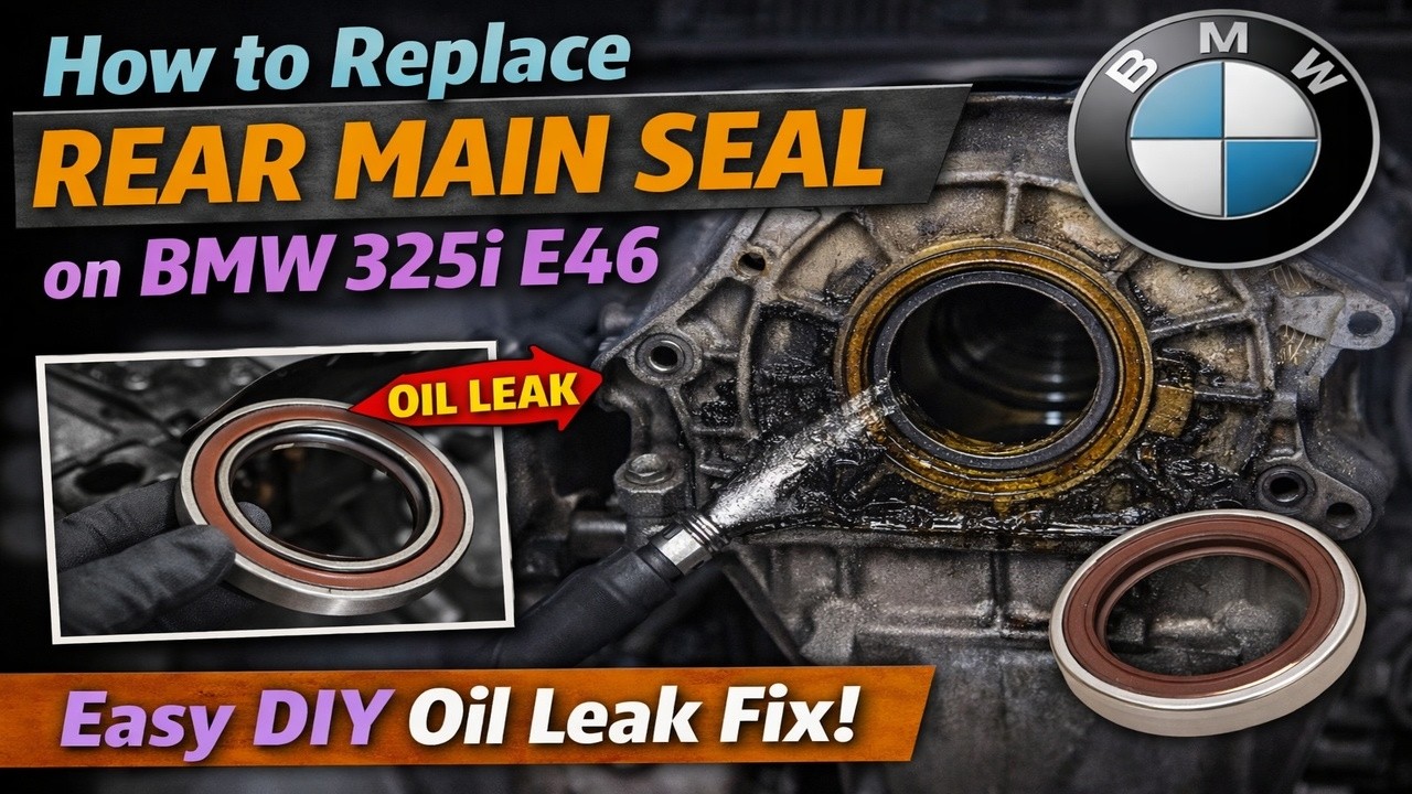How to Replace Rear Main Seal on BMW 325i (E46) – Easy DIY Oil Leak Fix!