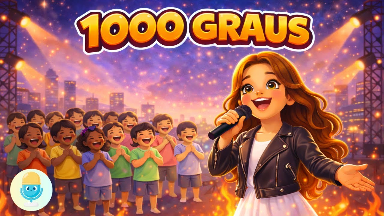 1000 Graus – Renascer Praise 🔥 | Música Gospel Versão Infantil com Coral de Crianças