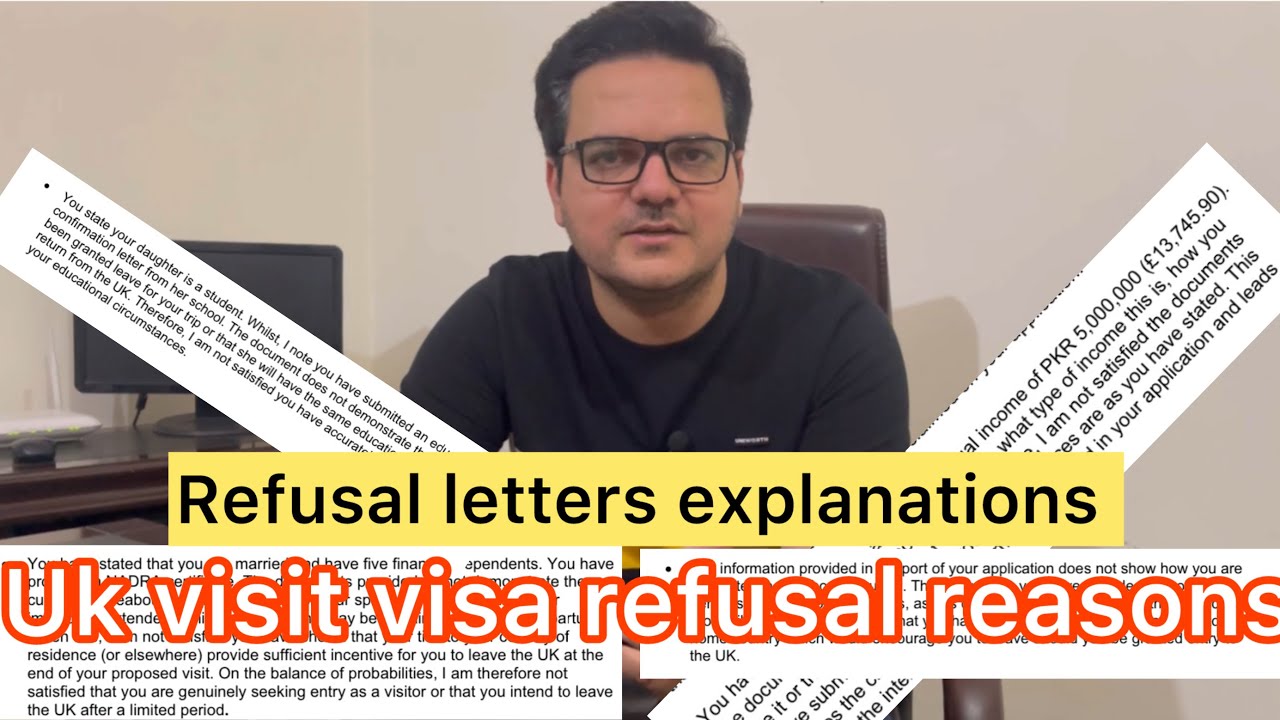 UK visit visa refusal reasons | Explanation from different refusal letters | Informative vlog
