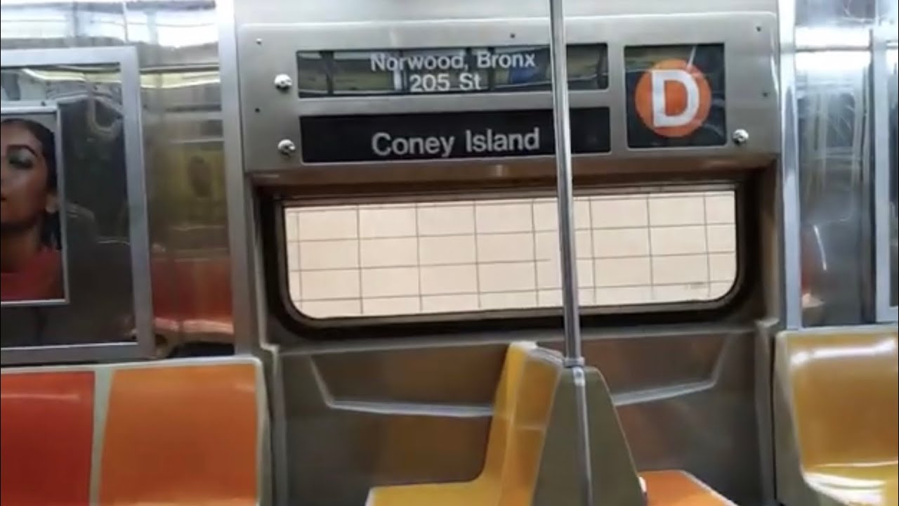 (Late night) IND 6 Av Line:R68 D train ride from Bedford Pk Blvd to Coney Island-Stillwell Avenue