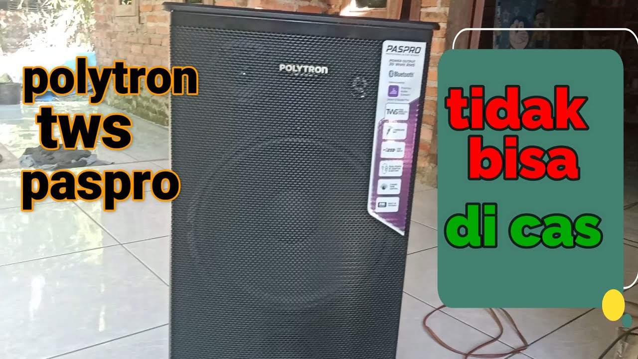 CARA PERBAIKI SEPEAKER POLYTRON PORTABLE TWS PASPRO TIDAK BISA DI CAS