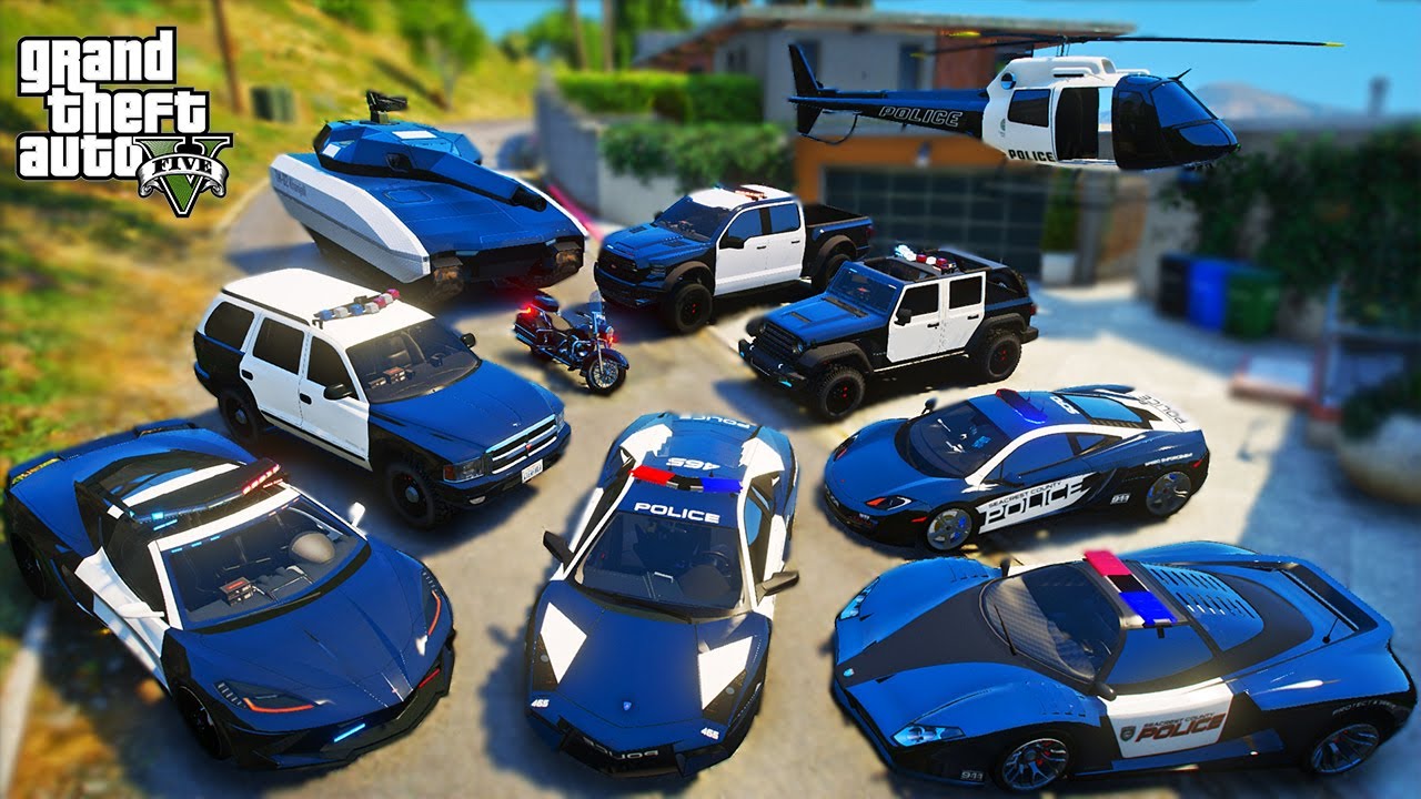 GTA 5 - Stealing Seacrest Police Cars With Franklin GTA 5 RP!