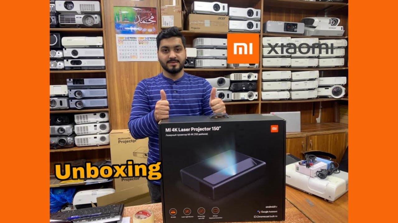 Xiaomi 150 4k projector unboxing 😀#hafeezcenter #projector #trending #electronic