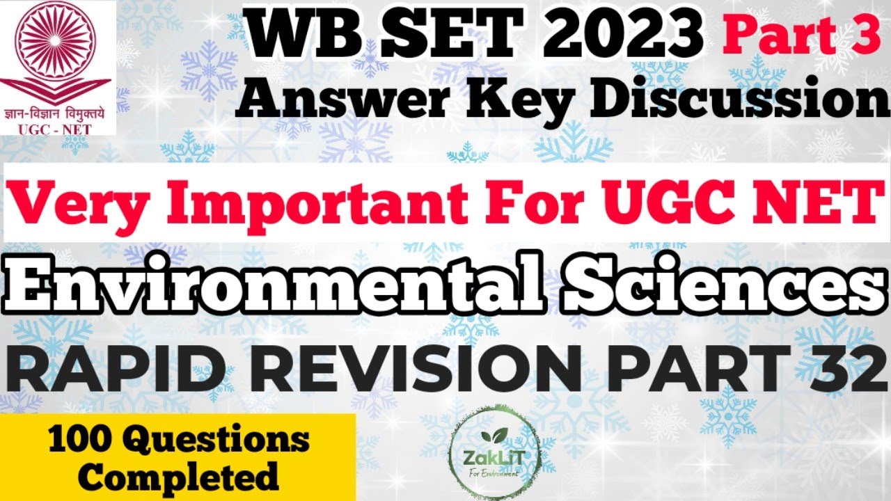 🔴WB SET 2023 Answer Key Environmental Sciences(Part3)