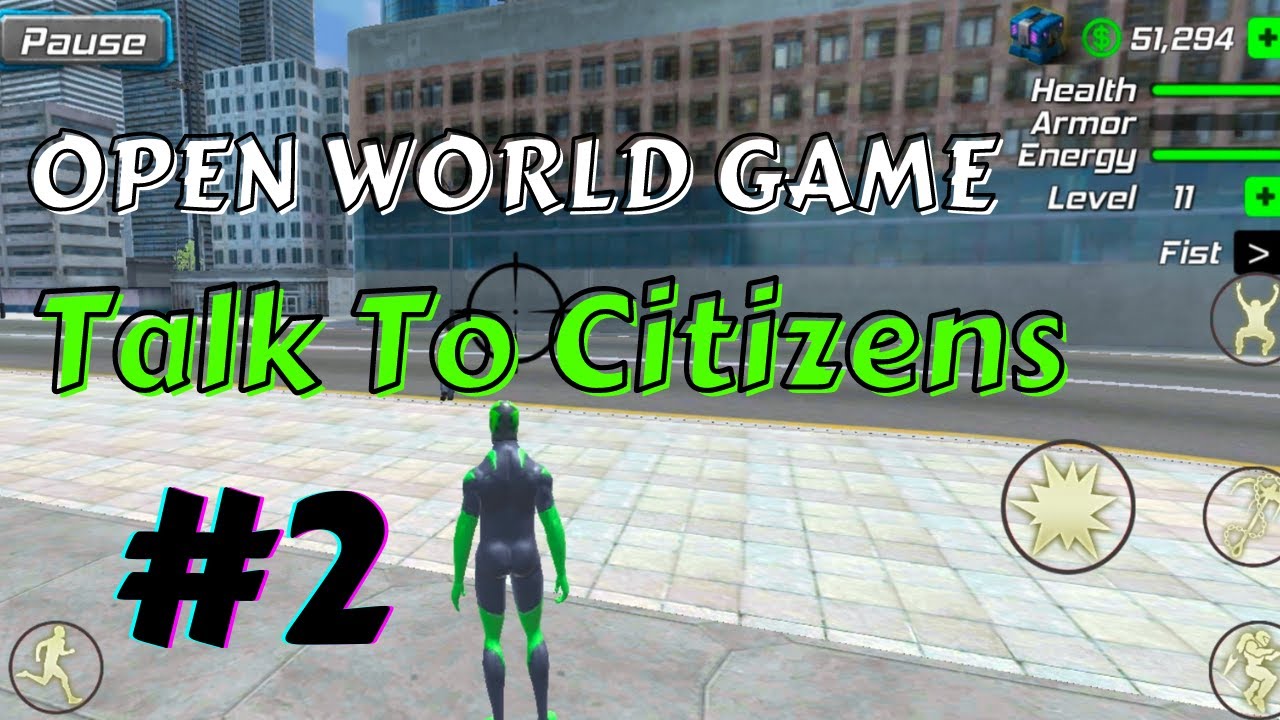 Rope Frog Ninja Hero Game  | Talk to Citizens | Mission 2 | Arooj Gaming Official