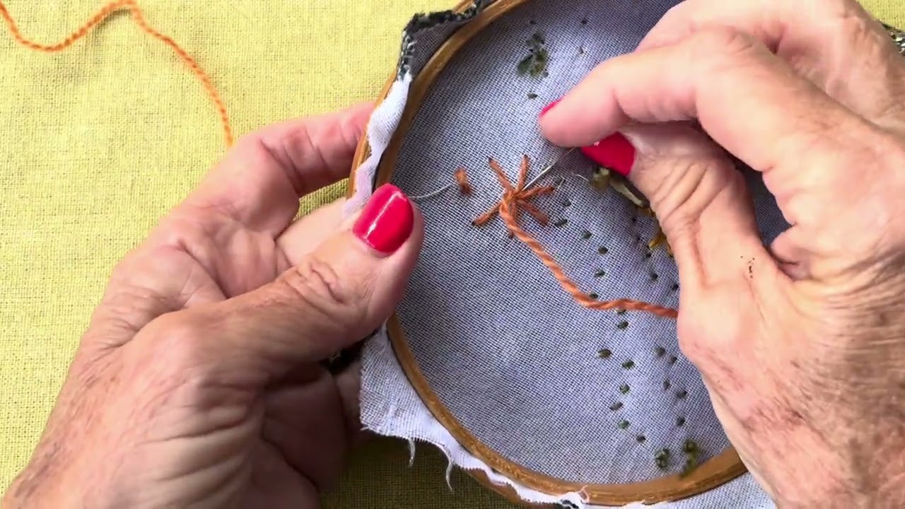 Snippets of my stitching life - circles in my garden #embroidery #embroiderystitches