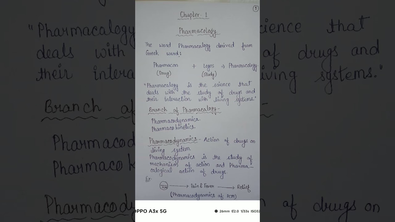 Chapter 1: Pharmacology, D.Pharm- 2nd Year, What is Pharmacology?