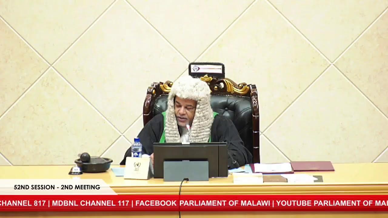 PARLIAMENT OF MALAWI | 16th February, 2026, 2nd Meeting of the 52nd Session of Parliament
