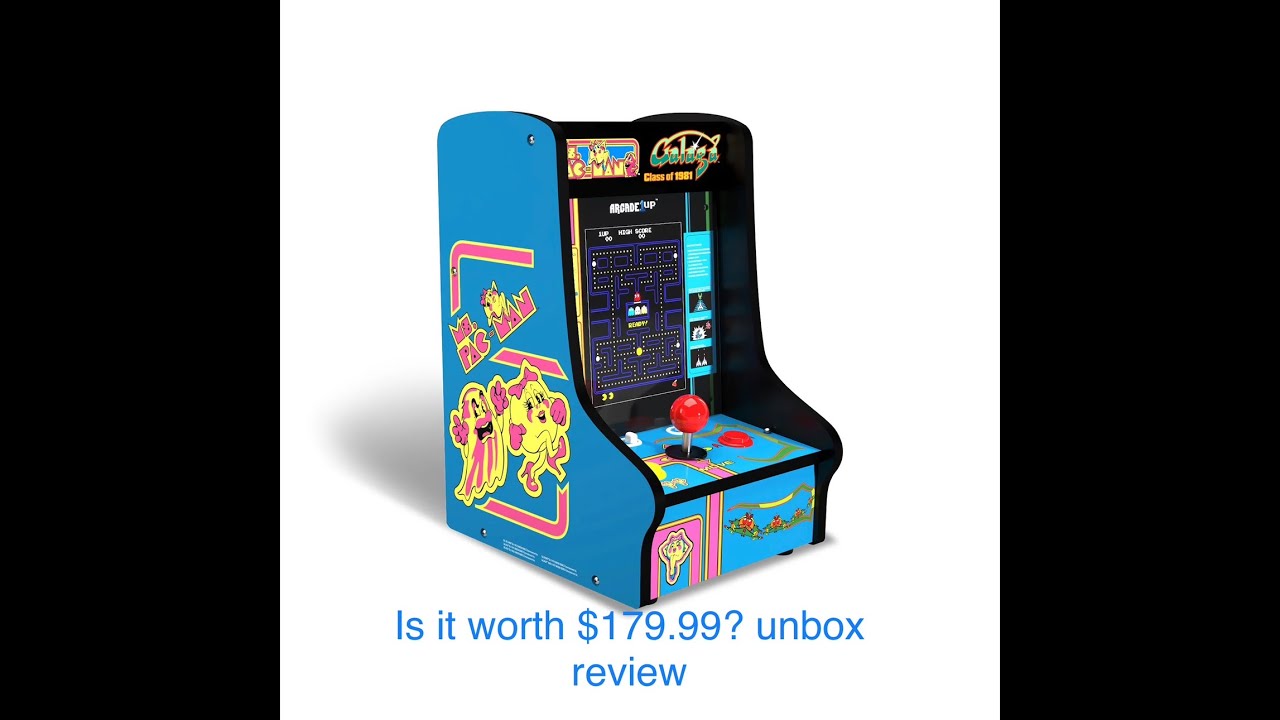 Ms Pac-Man/ Galaga Arcade1up countercade-unbox and review