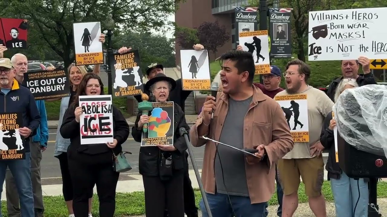 Protest against ICE in Danbury, Connecticut