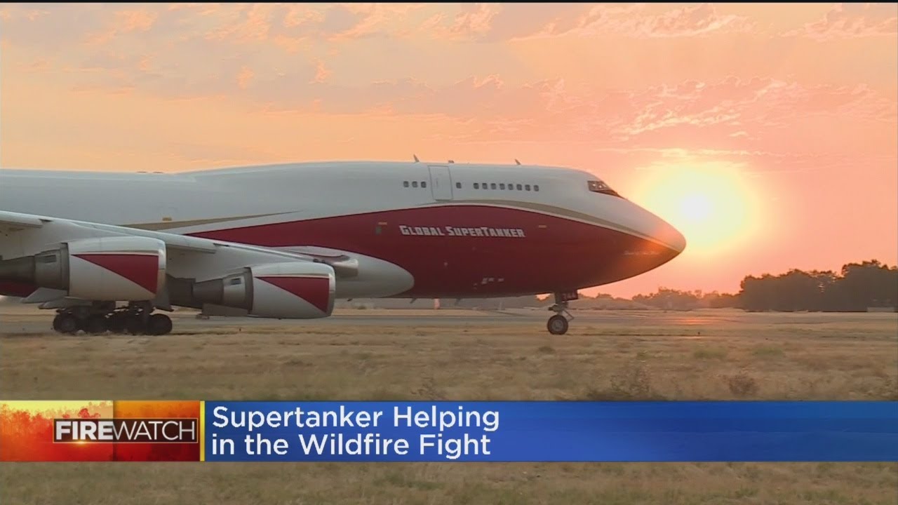 Largest Air Tanker In The World Part Of Northern California Firefighting Team