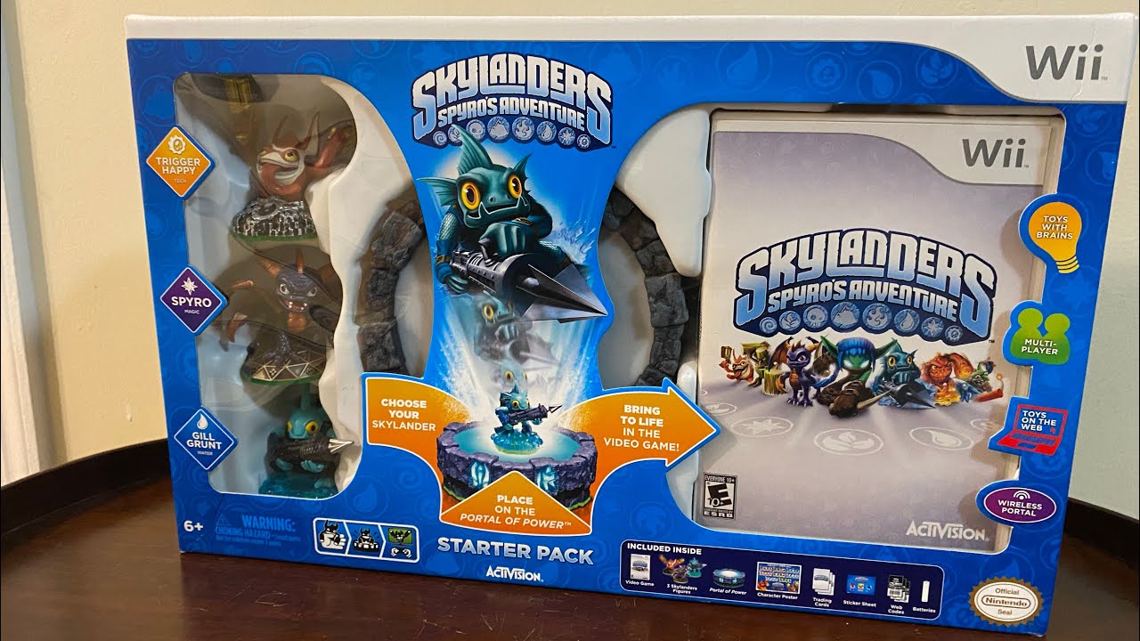 Skylanders spyros adventure wii starter pack unboxing