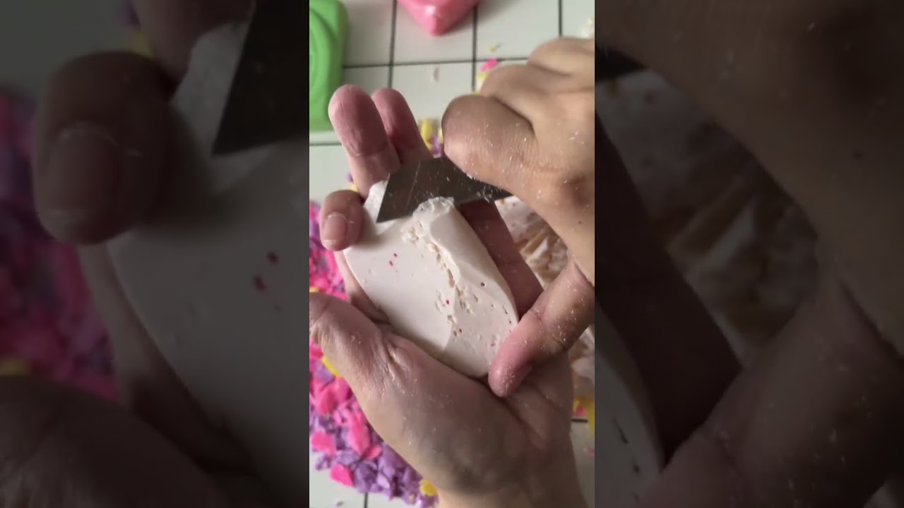 Rainbow soap cutting #asmrsoapcutting #cuttingsoap 