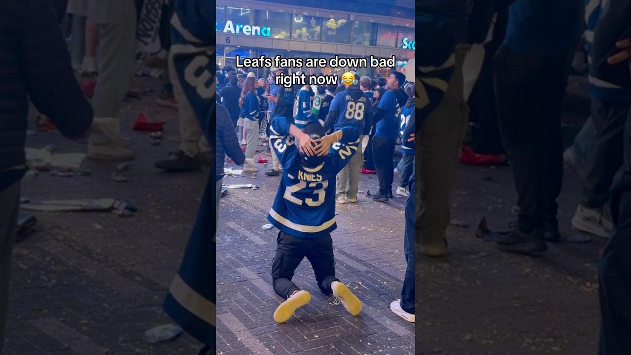 Leafs fans are down bad right now! 😬😂 #mapleleafs #leafsnation