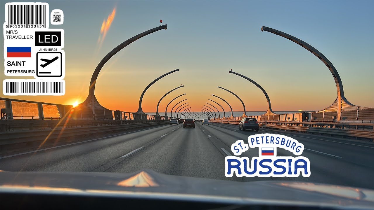 🚗 4K UHD Scenic Road Drive: St. Petersburg City Center to Pulkovo Airport | Relaxing Journey! ✈️