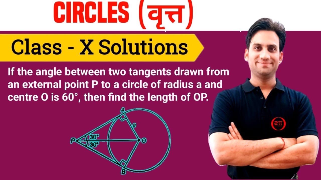 If the angle between two tangents drawn from an external point P to a circle of radius a and