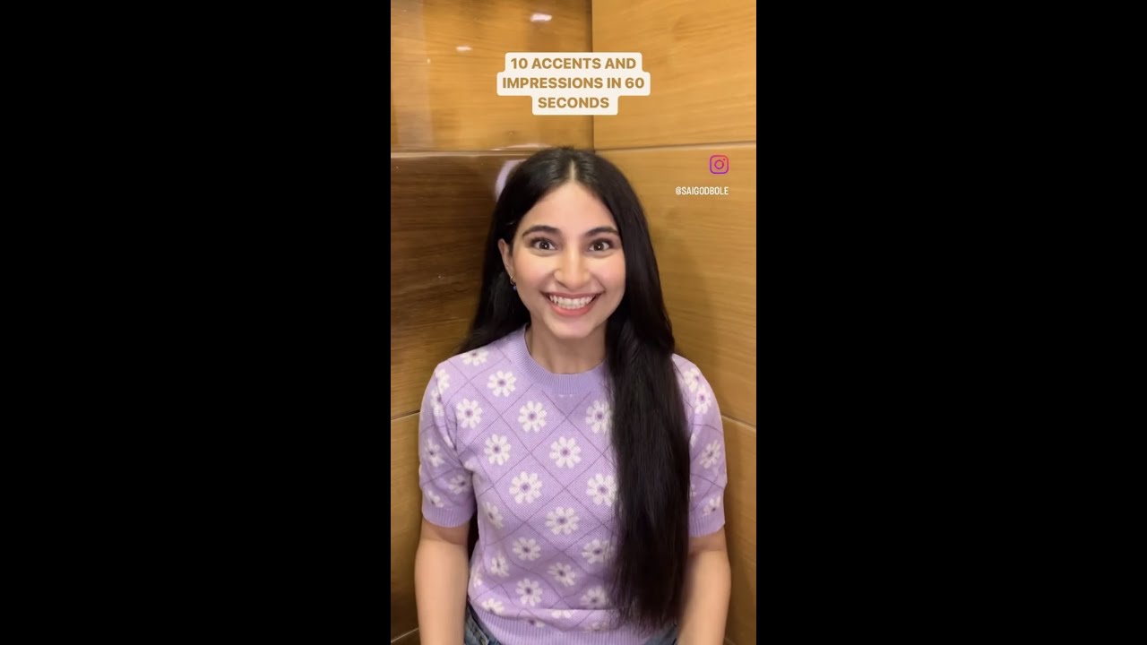 10 ACCENTS AND IMPRESSIONS IN 60 SECONDS VIDEO #3 || SAI GODBOLE