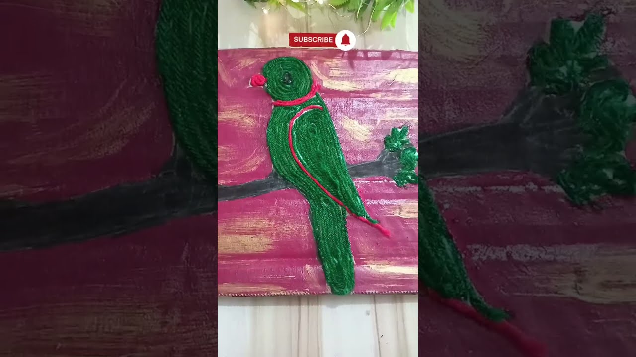||Woollen Swollen Parrot||Diy craft || school cardboard ||#diy craft 