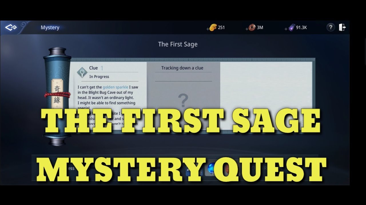 Nefariox Horn MIR4 MYSTERY QUEST The First Sage