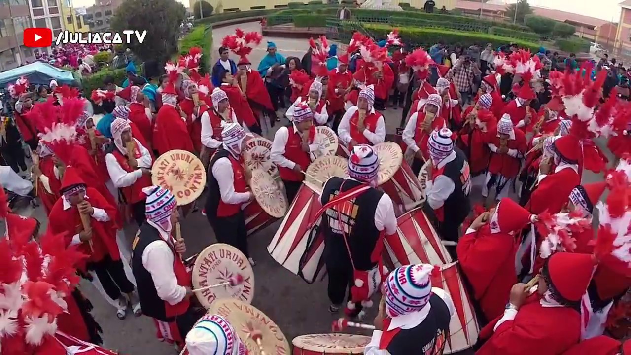 Varios bombos sikuris Qhantati Ururi de Conima - Concurso Regional Puno Peru 2018