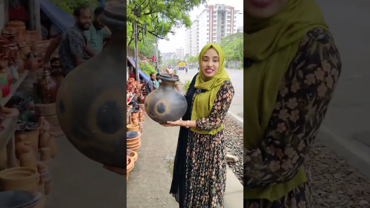 মাটির হাঁড়ি, পাতিল,কলসি এখন ঢাকায় বিক্রি হচ্ছে।