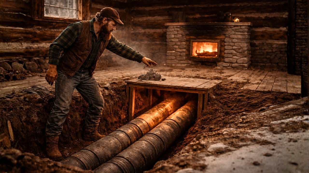 Settlers Laughed at His Underground Heat Recovery Duct — Until It Kept His Cabin 71°F Warmer