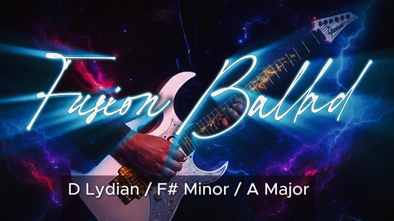 D Lydian | Fusion Ballad Guitar Backing Track | Cinematic Atmospheric Jam Track