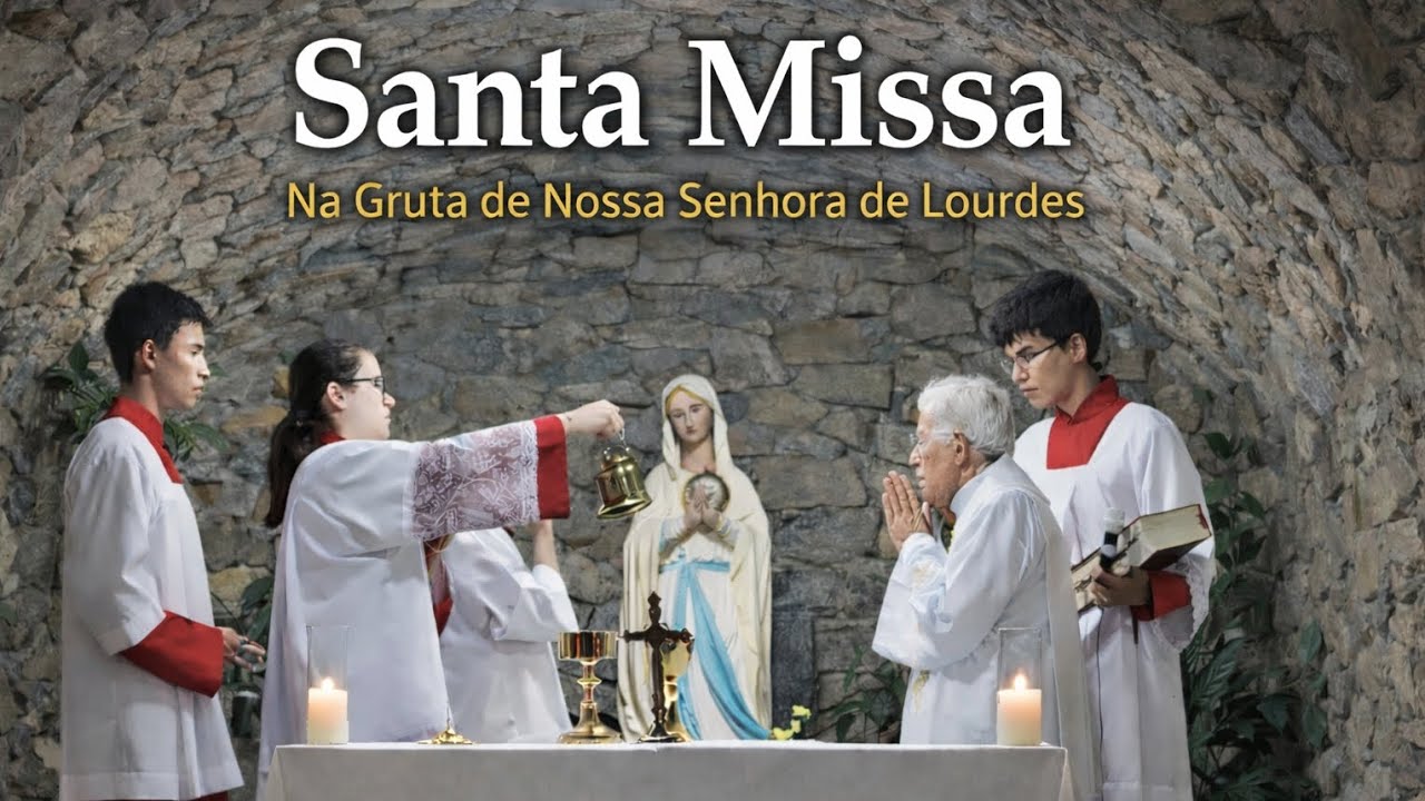 Santa Missa, na Gruta de lourdes,  Capela Bom Jesus 