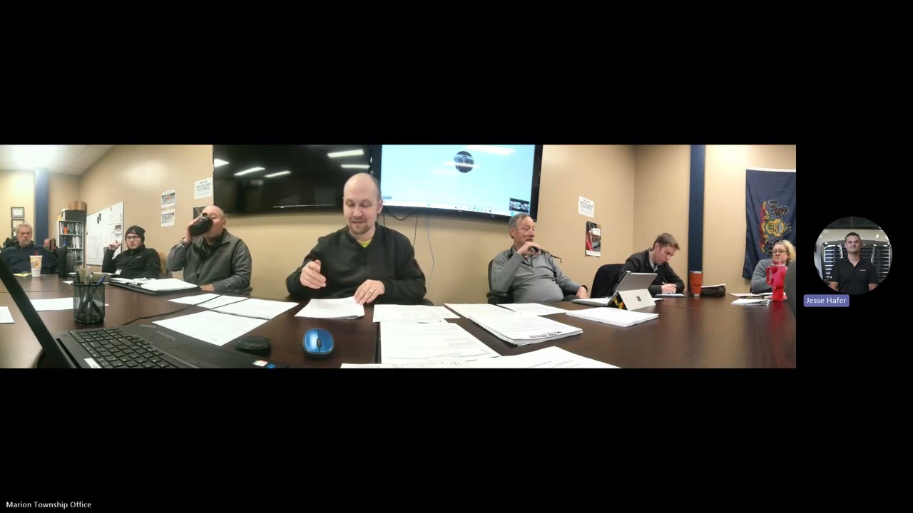 Marion Township Board of Supervisors Meeting January 29, 2026