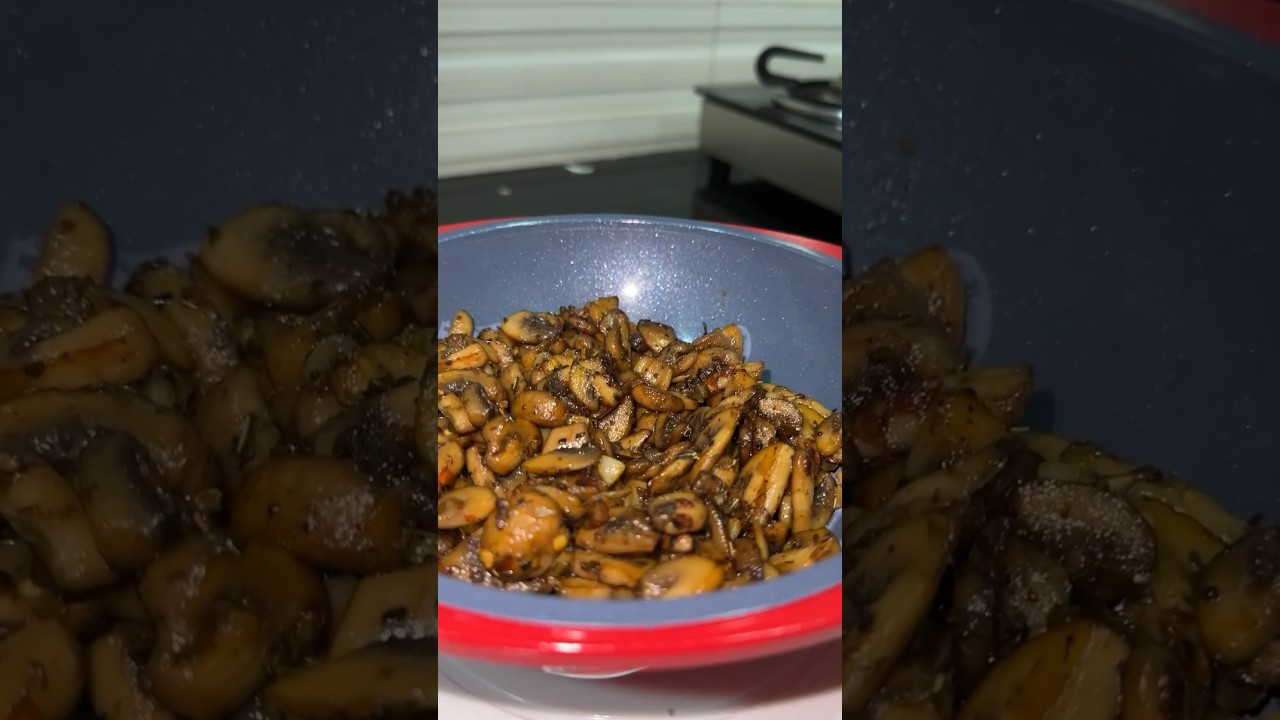 5 mins mushroom starter | Mushroom saute recipe #shorts #food #mushroom #recipe