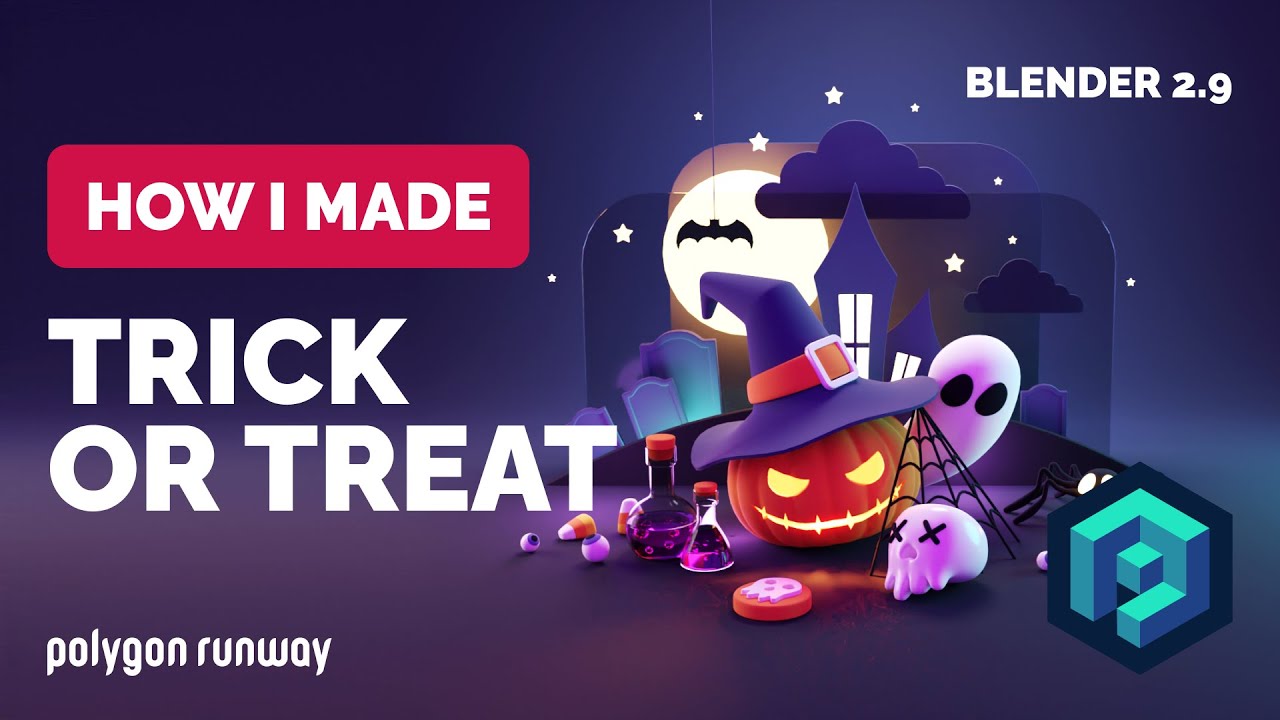 Trick or Treat in Blender 2.9 - 3D Modeling Process