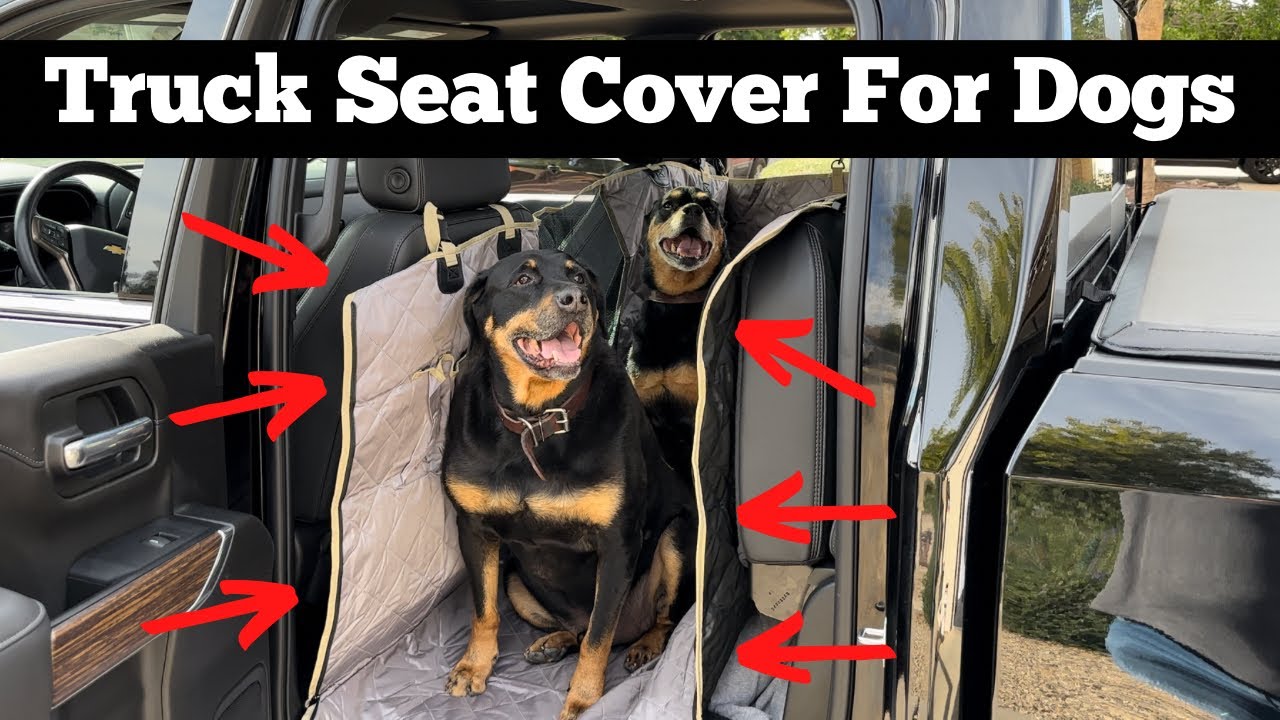 Best Dog Seat Cover For Trucks With Flip Up Rear Seats - Crew Cab Pickup Large Dogs Back Seat Cover