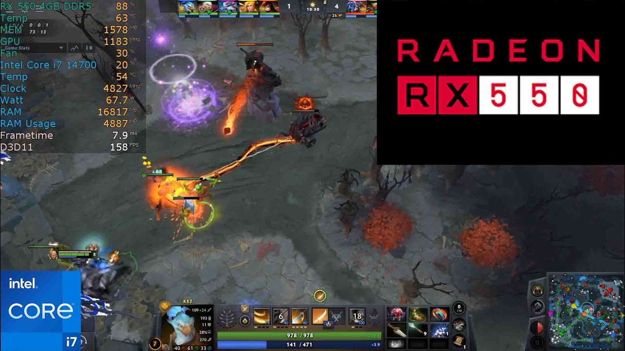 Dota 2 RX 550 4GB