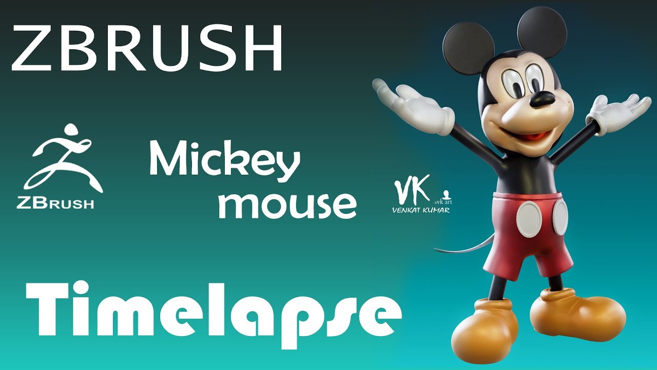Zbrush | Mickey Mouse | Timelapse | Disney | Sculpting