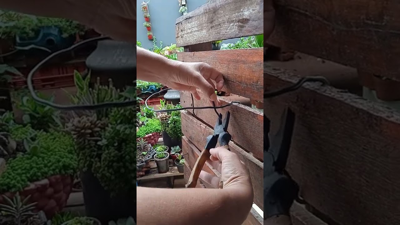 Dye: Suporte simples para pendurar vasos#suporteparacolocarvasosnopalete
