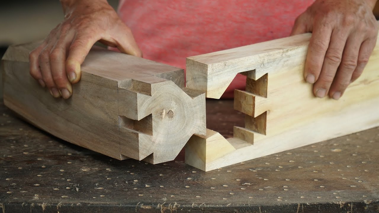 WOW Handmade Japanese Woodworking Joints With No Screw , Step by step build Simple Wood Joints