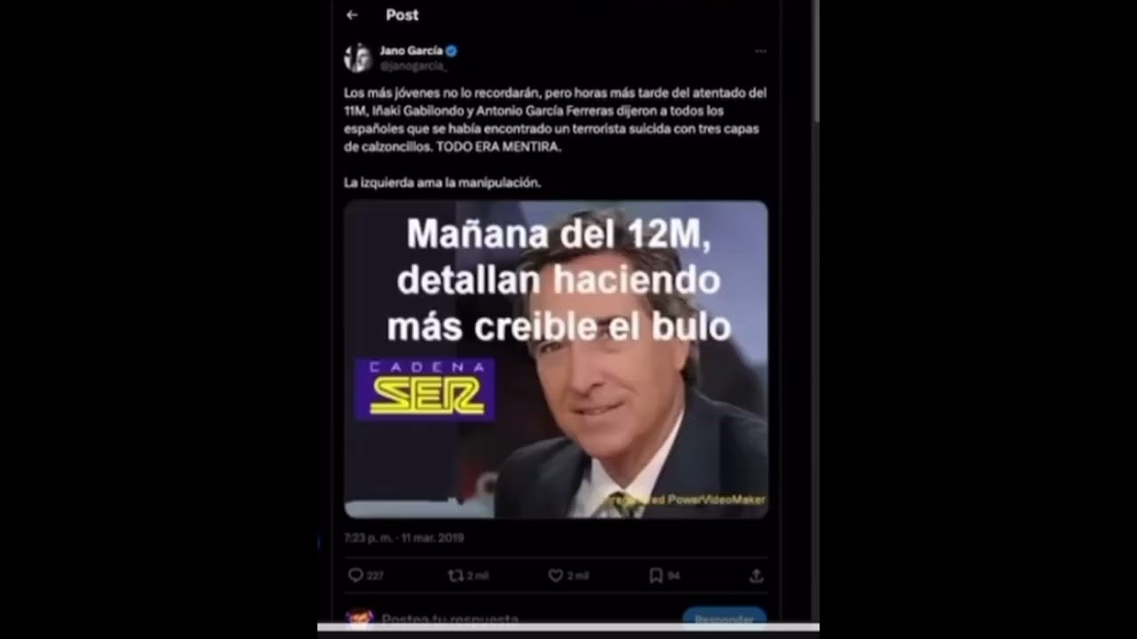Bulo 11M del marido de &ldquo;maldita&rdquo; Ana Pastor. Ferreras dirig&iacute;a la SER (socialista) el d&iacute;a atentado