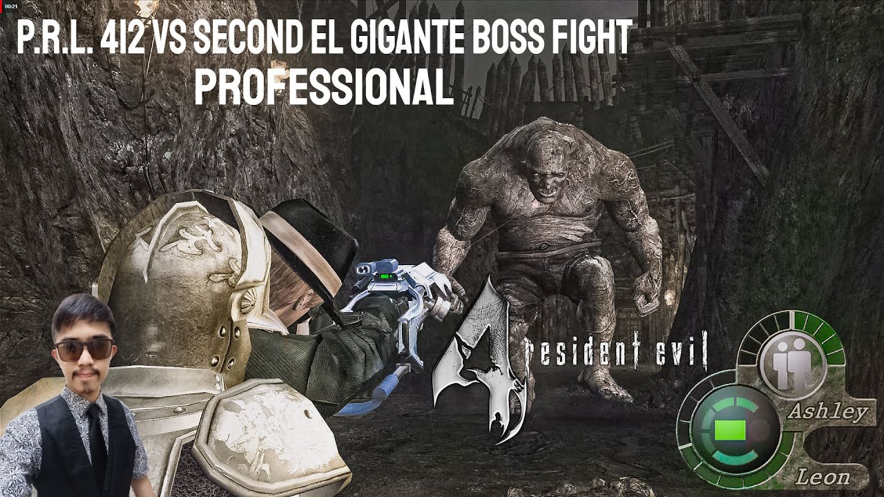 Resident Evil 4 HD Project 2022: P.R.L. 412 VS Second El Gigante Boss Fight (Pro)