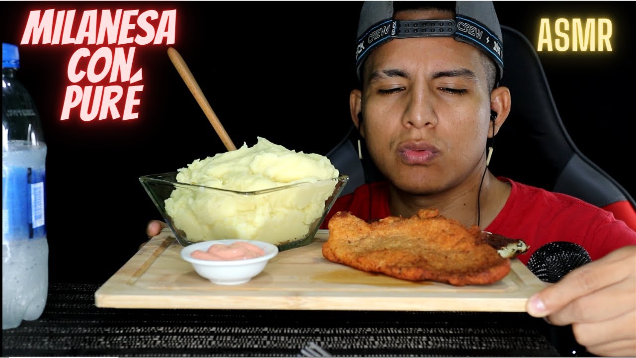 ASMR  MILANESA CON PURÉ DE PAPAS  - Mis suscriptores eligen lo que como parte 4