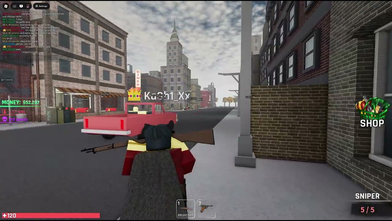 People Calling Me a Hacker in Random Mafia Shooter Roblox (Rifle & Luger Gameplay)